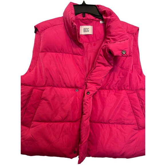 BDG Puffer Vest Womens S Pink Warm Quilted Outerwear Lightweight Winter Layer - Picture 2 of 9